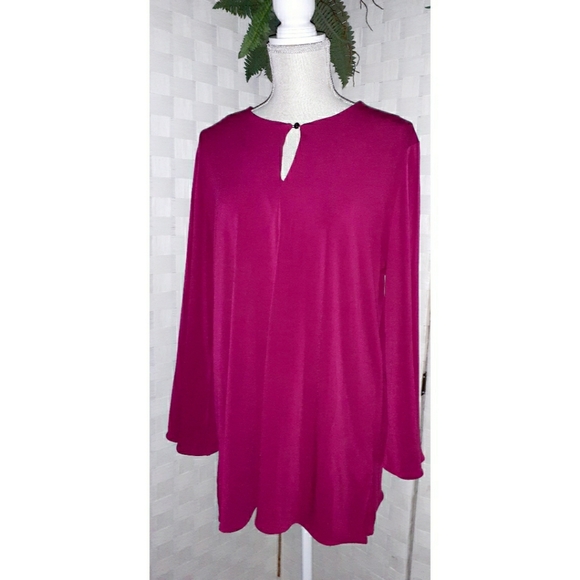 Lauren Ralph Lauren Keyhole Front Georgette Tunic - Picture 5 of 16